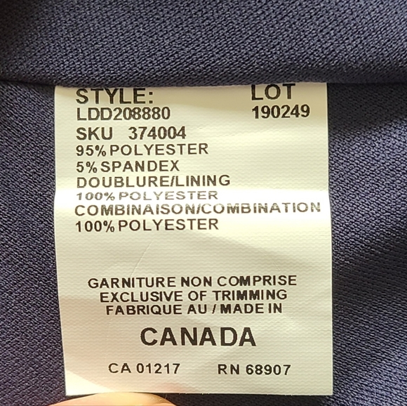 LE CHATEAU OFF THE SHOULDER DRESS NAVY COLOR Size Small - Picture 11 of 14